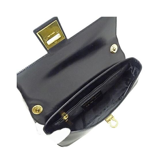 Pre Loved Salvatore Ferragamo Black Leather Gancini Shoulder Bag - Picture 5 of 12